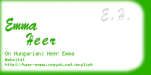 emma heer business card